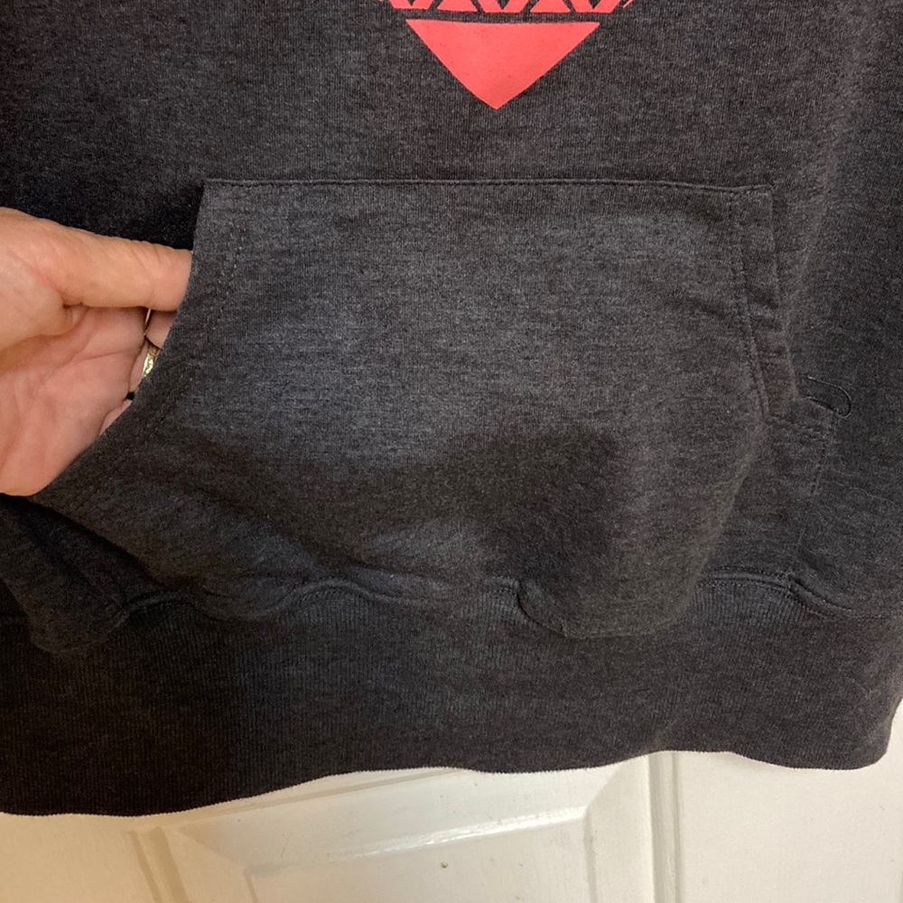 3/$20 bundle and save… 
Gray short sleeve sweatshirt withRed HeartDesign&pocket - Picture 5 of 6